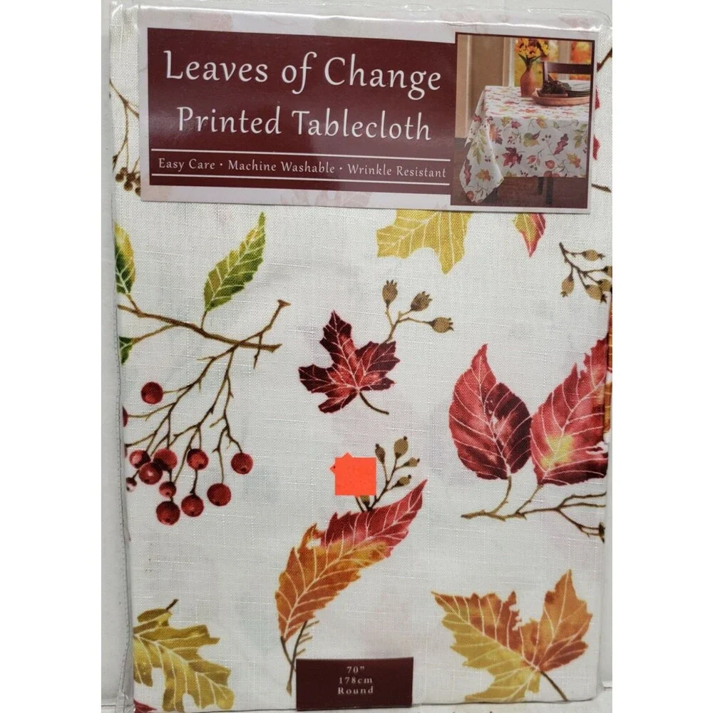 Printed Linen Tablecloth 70